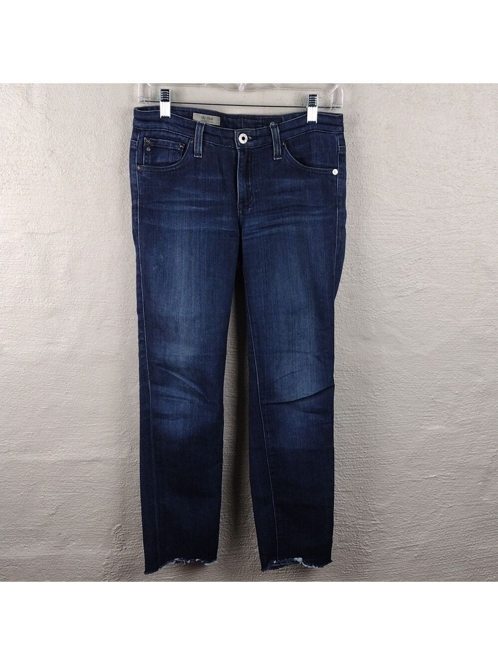 𝅺AG Adriano Goldschmied The Stilt Blue Dark Wash Cigarette Leg Ankle Jean - Picture 11 of 11